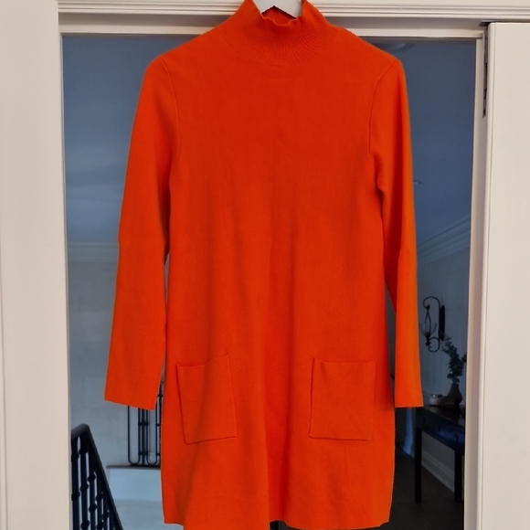 Zara Dresses & Skirts - Zara Orange Long Sleeve Tunic Dress